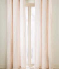 GUSTAV-rengasverhot, 2/pakk. Puuteriroosa/valkoinen