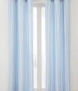 GUSTAV-rengasverhot, 2/pakk. Vaaleansininen/valkoinen