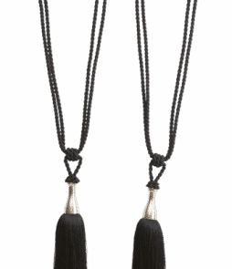 ELEGANT-tupsutampit, 2/pakk. Musta