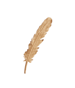 GOLDEN FEATHER -koriste Kullanvärinen