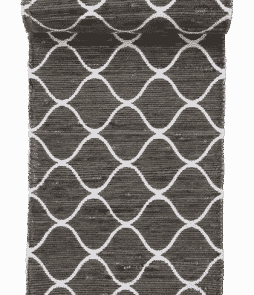 GENOVA-räsymatto 70x200 cm Valkoinen/harmaa