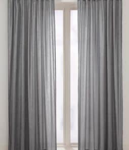 KRISTIN-piilolenkkiverhot, 2/pakk. Harmaa