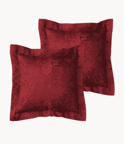 BEVERLY-reunustyynynpäälliset, 2/pakk. 40x40 cm Tummanpunainen