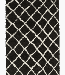 COSY-ryijymatto, 135x190 cm Musta