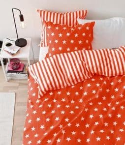 STARS & STRIPES -pussilakanasetti, 6 osaa Oranssi