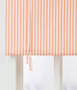 GUSTAV-laskosverho Aprikoosiroosa/valkoinen