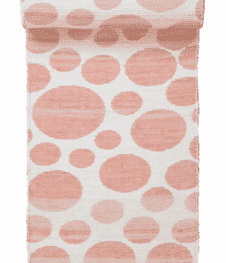 VENEDIG-räsymatto 70x250 cm Valkoinen/roosa