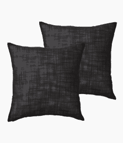 HILDA-tyynynpäälliset, 2/pakk. 45x45 cm Musta