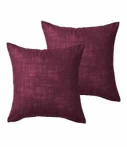 HILDA-tyynynpäälliset, 2/pakk. 45x45 cm Viininpunainen