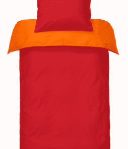 PERCALE-pussilakanasetti, 2 osaa Punainen/oranssi