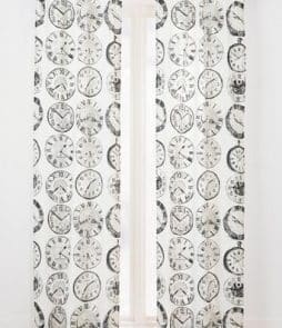 TIC TAC -sivuverhot, 2/pakk. Harmaa/musta