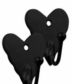 SYDÄN-seinäkoukut, 2/pakk. Musta