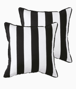 BIANCA-tyynynpäälliset, 2/pakk. 45x45 cm Musta