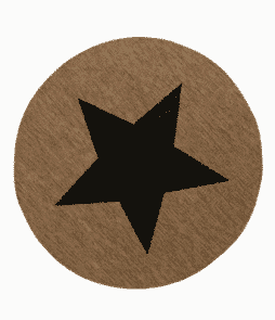 STJÄRNA-bukleematto, ø 200 cm Ruskea/musta