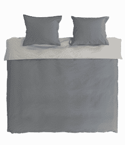 PERCALE-pussilakanasetti, 3 osaa Harmaa/tummanharmaa