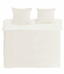 PERCALE-pussilakanasetti, 3 osaa Valkoinen/hopeabeige