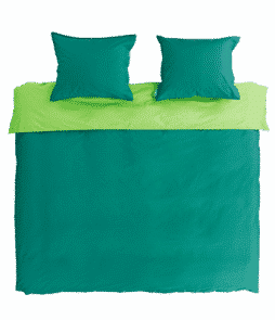 PERCALE-pussilakanasetti, 3 osaa Vaaleanvihreä/tummanvihreä