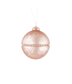 GLIMMA-joulupallo – iso Vaalea roosa