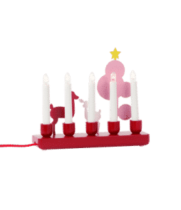 LEKFULL-sähkökynttelikkö – tähti Punainen