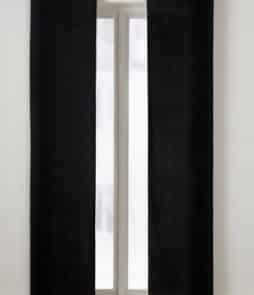 COLOUR-paneeliverhot, 2/pakk. Musta