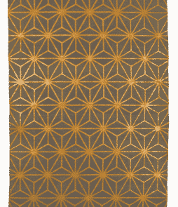 TRIESTE-puuvillamatto 130x190 cm Harmaa/kulta