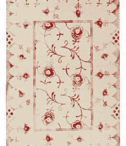 SORRENTO-puuvillamatto 160x230 cm Kermanvalkoinen/punainen