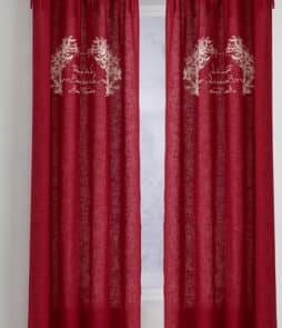 GUSTAVIA-solmimisnauhaverhot, 2/pakk. Punainen