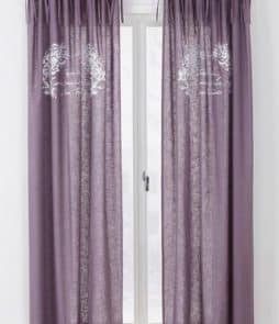 GUSTAVIA-solmimisnauhaverhot, 2/pakk. Vaalea liila/valkoinen