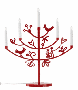 EDEN-sähkökynttelikkö Punainen