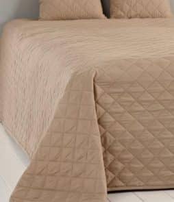 EDITH-päiväpeite parisänkyyn ja 2 tyynynpäällistä Beige