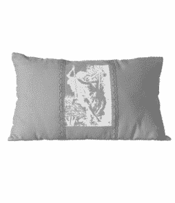GUSTAVIA-pitsityynynpäällinen 50x30 cm Harmaa/valkoinen
