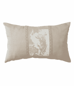GUSTAVIA-pitsityynynpäällinen 50x30 cm Pellavabeige/valkoinen