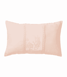 GUSTAVIA-pitsityynynpäällinen 50x30 cm Puuteriroosa/valkoinen