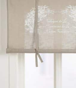 GUSTAVIA-laskosverho Pellavabeige/valkoinen