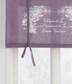 GUSTAVIA-laskosverho Vaalea liila/valkoinen