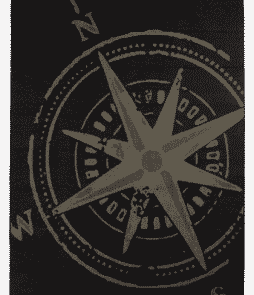 KOMPASS-bukleematto, 160x230 cm Harmaa/musta