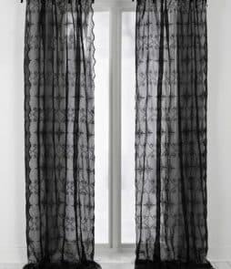 REBECKA-solmimisnauhaverhot, 2/pakk. Musta