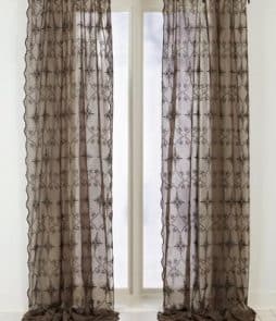 REBECKA-solmimisnauhaverhot, 2/pakk. Ruskea