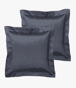 GRACE-reunustyynynpäälliset, 2/pakk. 40x40 cm + 5 cm:n reunus Harmaa