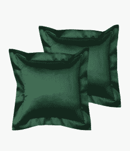 GRACE-reunustyynynpäälliset, 2/pakk. 40x40 cm + 5 cm:n reunus Metsänvihreä