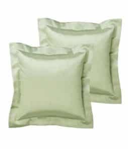 GRACE-reunustyynynpäälliset, 2/pakk. 40x40 cm + 5 cm:n reunus Vaaleanvihreä