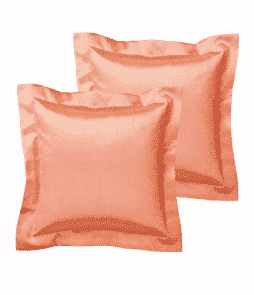 GRACE-reunustyynynpäälliset, 2/pakk. 40x40 cm + 5 cm:n reunus Vaalea oranssi