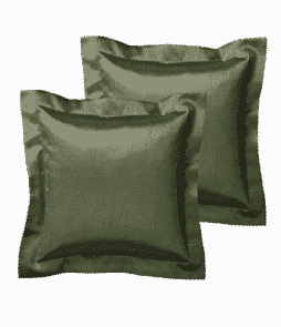 GRACE-reunustyynynpäälliset, 2/pakk. 40x40 cm + 5 cm:n reunus Oliivinvihreä