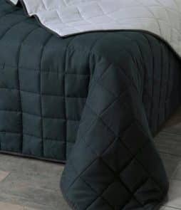 MATILDA-päiväpeite parisänkyyn 260x260 cm Musta/harmaa