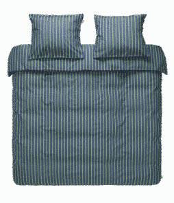 LENA-pussilakanasetti, 3 osaa – leveät raidat Vihreä