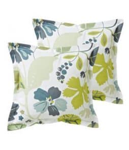 JONNA-tyynynpäälliset, 2/pakk. 40x40 cm + 2,5 cm:n reunus Vihreä