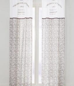 HUDSON-sivuverhot, 2/pakk. Beige/valkoinen