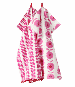 FLOWER PATCH -keittiöpyyhkeet, 2/pakk. Punainen