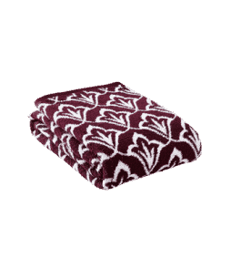NADETTE-kylpypyyhe Viininpunainen/luonnonvalkoinen