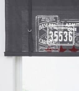 OLD FLAGS -laskosverho Harmaa